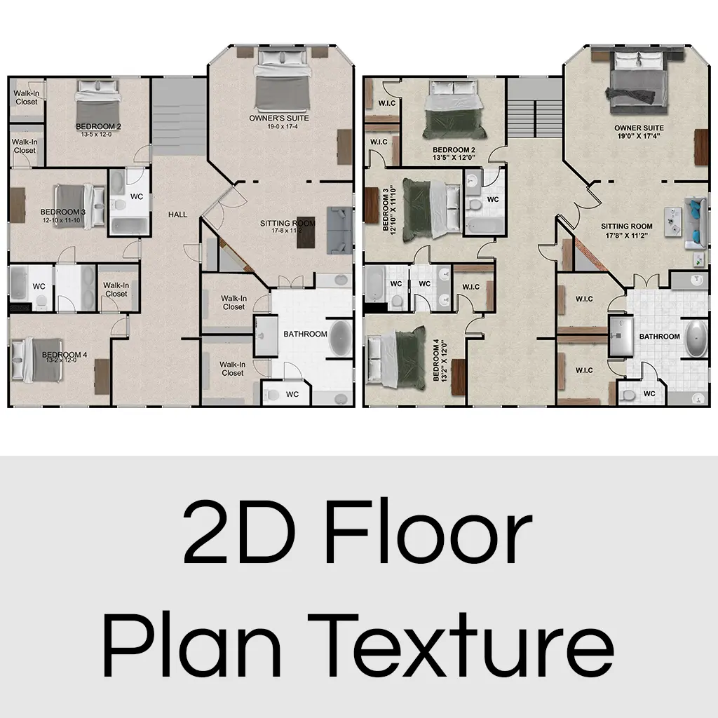 2D Floor Plan - Texture