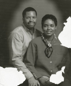 portrait, couple, black and white photo